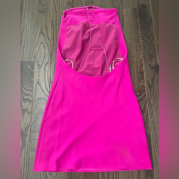 Et Ochs Ella Cowl Neck Mini Dress Fuschia Pink Size Medium - Picture 8 of 10